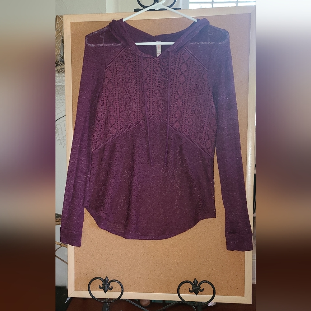 Marroon light hoodie